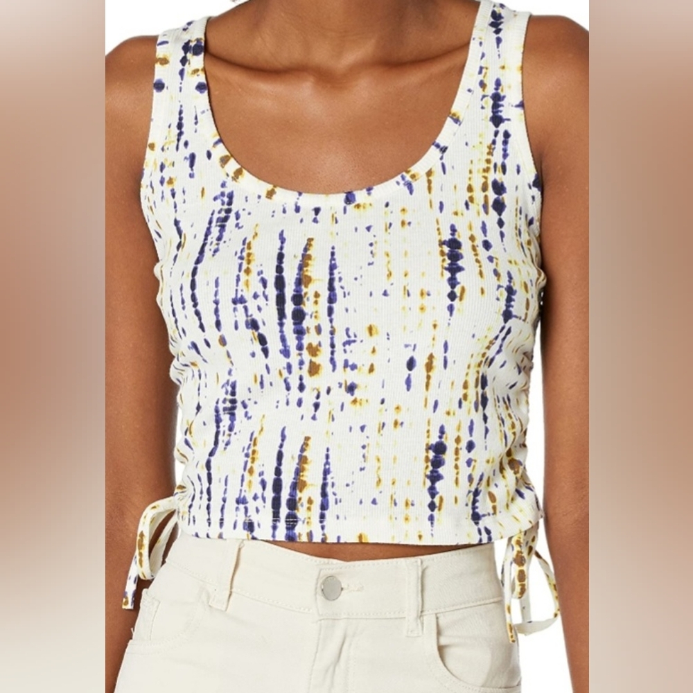 BCBGeneration Tie-Dye Draw String Crop Top